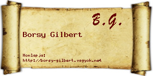 Borsy Gilbert névjegykártya