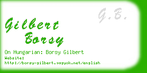 gilbert borsy business card